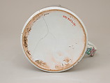 Tankard, Adam Friedrich von Löwenfinck (German, 1714–1754), Tin-glazed earthenware, silver mounts, German, Fulda