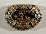 Snuffbox, J.F.(?)B. (active Paris), Lacquer, gold, French, Paris