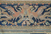The Abduction of Helen from a set of The Story of Troy, Probably based on a woodcut by Bernard Salomon (French, ca. 1508–ca. 1561), Cotton, embroidered with silk and gilt-paper-wrapped thread, pigment, Chinese, Macao