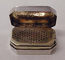 Vinaigrette, possibly Thomas Holland II (British, 1798–1798), Silver, silver gilt, British, London