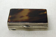Pill box, Silver, tortoiseshell, Scandinavian