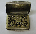Vinaigrette, probably Thomas Shaw (British, active 1818–1845), Silver, British, Birmingham