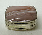 Vinaigrette, William Pugh, Silver, agate, British, Birmingham