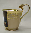 Cup and saucer, Vienna, Hard-paste porcelain, gilt, Austrian, Vienna