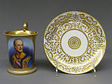 Cup and saucer, Hard-paste porcelain, Bohemian
