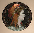 Allegory of the French Republic, Alfred-Bernard Meyer  French, Painted enamel on copper, partly gilt, French, Paris