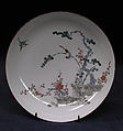 Dish, Hard-paste porcelain, Chinese, for European market