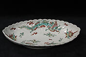 Dish, Hard-paste porcelain, Japanese, for European market