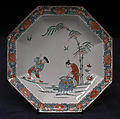 Dish, Hard-paste porcelain, European, with Dutch decoration