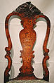 Side chair (one of a pair), Walnut, marquetry woods; the marquetry added at a later time, probably in the late 19th century, Dutch