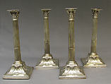 Four candlesticks, John Carter II (active 1768–1777), Silver, British, London