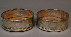 Two coasters, Sheffield plate, British