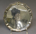 Salver (one of a pair), Probably by Thomas Hannam, Silver, British, London