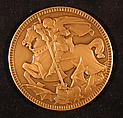 Saint George and the Dragon, Allan Gairdner Wyon  British, Bronze, British