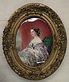 Empress Eugenie (1826–1920), Marie-Pauline Laurent  French, Painted enamel on copper; gesso and gilt-wood frame, French, Sèvres