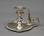 Chamberstick (one of a pair), William Elliott, Silver, British, London