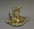 Chamber candlestick, Rebecca Emes, Silver gilt, British, London