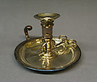Chamber candlestick with snuffers, James Gould, Silver, British, London