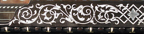 Bookstand, Design attributed to Charles-Auguste Questel (1807–1888), Ebony, ebony veneer, ebonized maple, oak, maple, rosewood, snakewood, ivory, mother-of-pearl; brass hardware and mounts; lined with silk velvet not original to the piece, French, Paris
