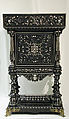 Bookstand, Design attributed to Charles-Auguste Questel (1807–1888), Ebony, ebony veneer, ebonized maple, oak, maple, rosewood, snakewood, ivory, mother-of-pearl; brass hardware and mounts; lined with silk velvet not original to the piece, French, Paris