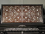 Bookstand, Design attributed to Charles-Auguste Questel (1807–1888), Ebony, ebony veneer, ebonized maple, oak, maple, rosewood, snakewood, ivory, mother-of-pearl; brass hardware and mounts; lined with silk velvet not original to the piece, French, Paris