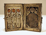 Diptych, Master BP, Silver frame (oklad), partially gilded, Ukranian