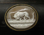 Casket, Unknown maker for R. &amp; S. Garrard &amp; Co. (founded 1735), Shell cameo; Macassar ebony; silver-gilt, British (casket) and Italian (cameos)