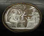 Casket, Unknown maker for R. &amp; S. Garrard &amp; Co. (founded 1735), Shell cameo; Macassar ebony; silver-gilt, British (casket) and Italian (cameos)