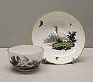 Teacup and saucer, Höchst Manufactory  German, Hard-paste porcelain, German, Höchst
