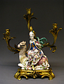 Asia (one of a pair), Meissen Manufactory (German, 1710–present), Porcelain, gilt bronze, German, Meissen