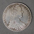 Thaler of Empress Maria Theresa, Günzburg Mint, Silver, Austrian