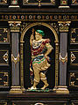 Cabinet with gold mounts and relief, After a design by Reinhold Vasters (German, Erkelenz 1827–1909 Aachen), Pine and walnut veneered with ebony; gold, enamel, diamonds, rubies, German, Aachen