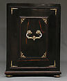 Cabinet with gold mounts and relief, After a design by Reinhold Vasters (German, Erkelenz 1827–1909 Aachen), Pine and walnut veneered with ebony; gold, enamel, diamonds, rubies, German, Aachen