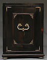 Cabinet with gold mounts and relief, After a design by Reinhold Vasters (German, Erkelenz 1827–1909 Aachen), Pine and walnut veneered with ebony; gold, enamel, diamonds, rubies, German, Aachen