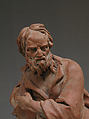 Saint Andrew, Probably by Giuseppe Picano (1732–1810), Terracotta, traces of ground or white wash, Italian, Naples