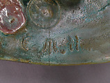 Head of Mercury, Emmanuel Hannaux (French, Metz 1855–1934), Glazed stoneware, French