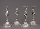 Candlestick (one of a set of eight), John Romer (British, b. ca. 1715), Silver, British, London
