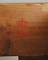 Stool (tabouret), After a design by Friedrich Gilly (German, Szczecin, Poland 1772–1800 Carlsbad, Czech Republic), Pine, birch, mahogany; silk, lampas, German, Berlin