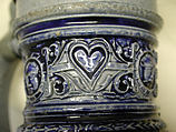 Flagon, Salt-glazed stoneware; pewter, German, Westerwald (Grenzhausen)