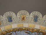 Fan, Edouard Moreau (French, 1825–1878), Ivory, paint, silk ribbon, French