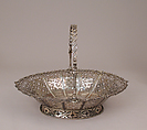 Cake basket, William Plummer, Silver, British, London