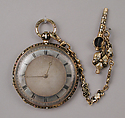 Watch and key, Gold, enamel, French, Paris