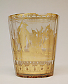 Beaker, Zwischengold glass, Bohemian