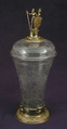 Beaker with cover, Glass, silver gilt, German, Thuringia