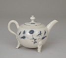 Teapot with cover, Salt-glazed stoneware, British