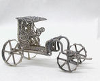 Miniature chaise (part of a set), Silver, Southern German