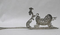 Miniature sleigh (part of a set), Silver, Southern German