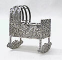 Miniature cradle (part of a set), Silver, Southern German