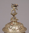 Standing cup with cover, Silver foot made by Vinzenz Hofer (active 1542–68), Silver gilt, glass, enamel, diamonds, rubies, German, Nuremberg and Austrian, Salzburg