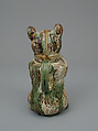 Jug in the form of a bear hugging a small dog, Style of Astbury-Whieldon, Lead-glazed earthenware, British, Staffordshire